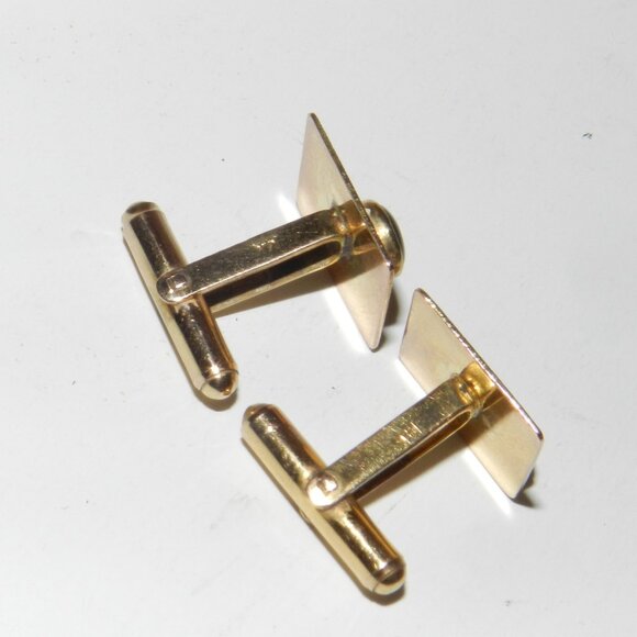 Vintage 14K Gold Black Star Sapphire Cufflinks Square Very Rare!! - Picture 13 of 16